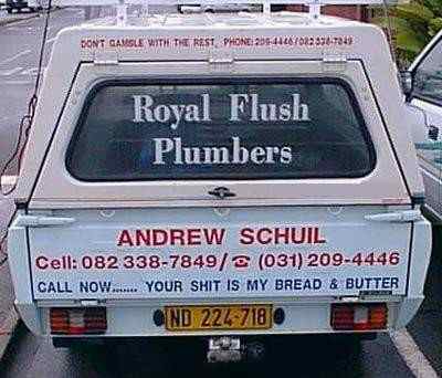 Plumber's ad